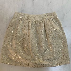 Festive gold holiday skirt gently used